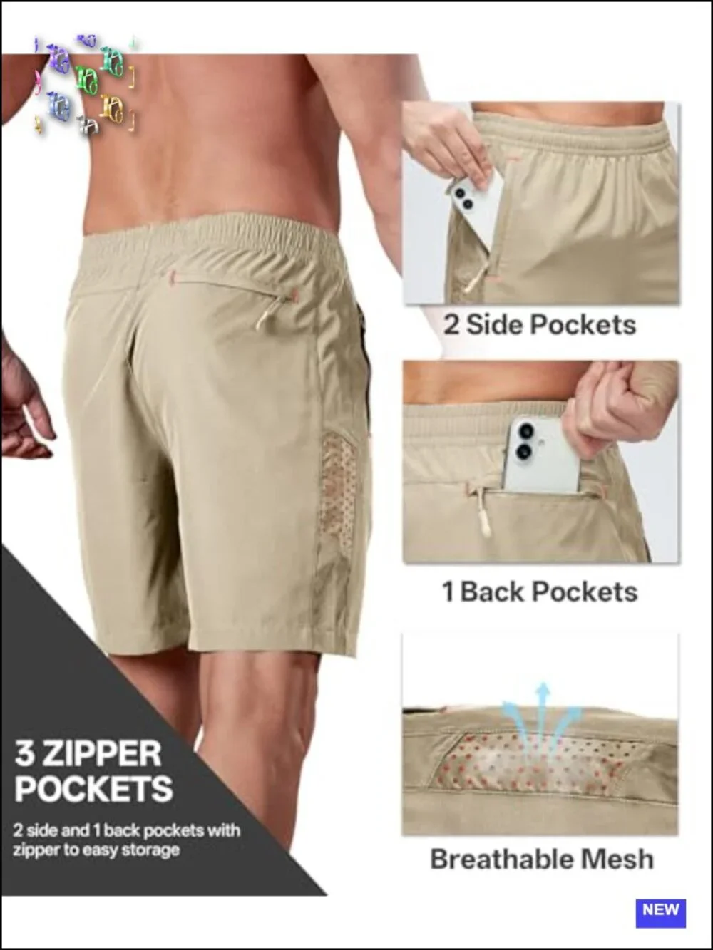 Men's Quick Dry Athletic Shorts 7